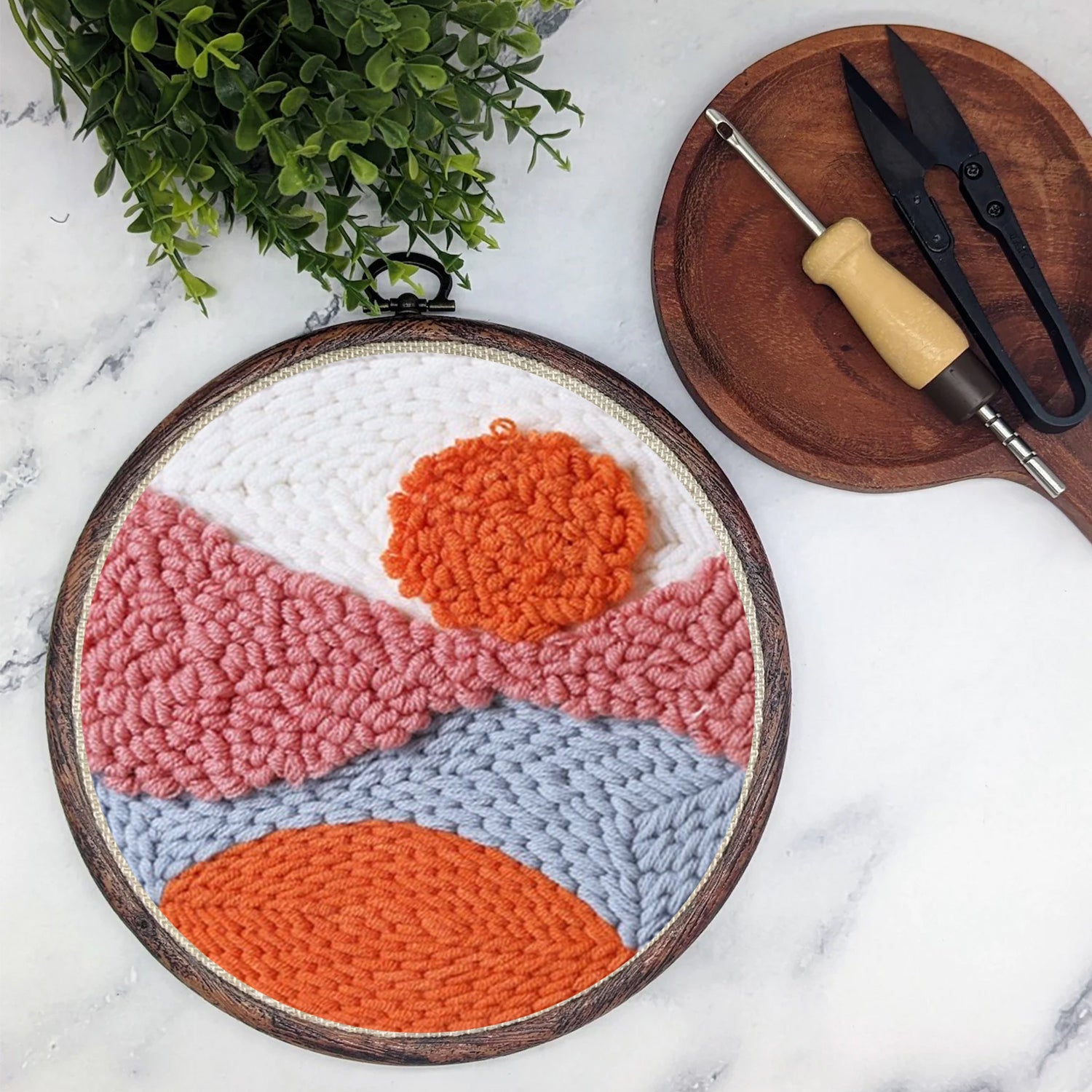 SUN - Beginner Punch Needle Kit Embroidery Craft Kit