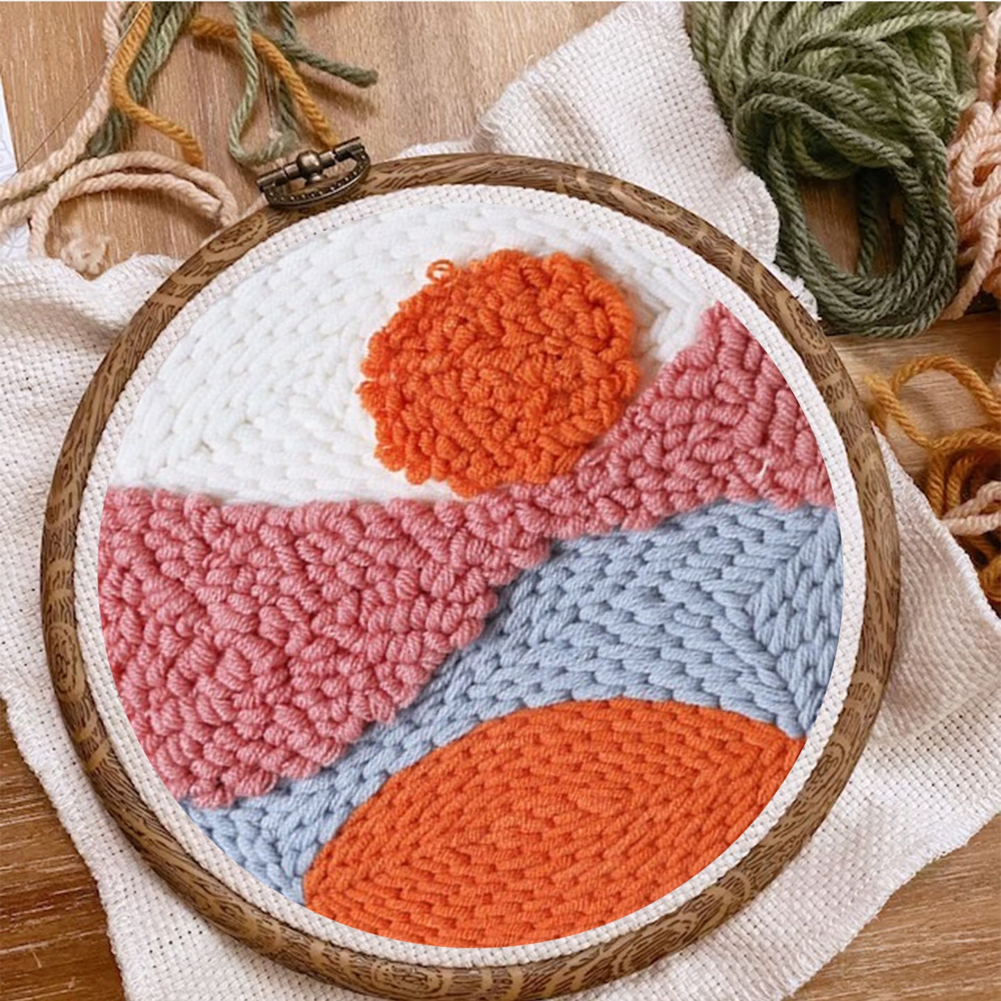 SUN - Beginner Punch Needle Kit Embroidery Craft Kit