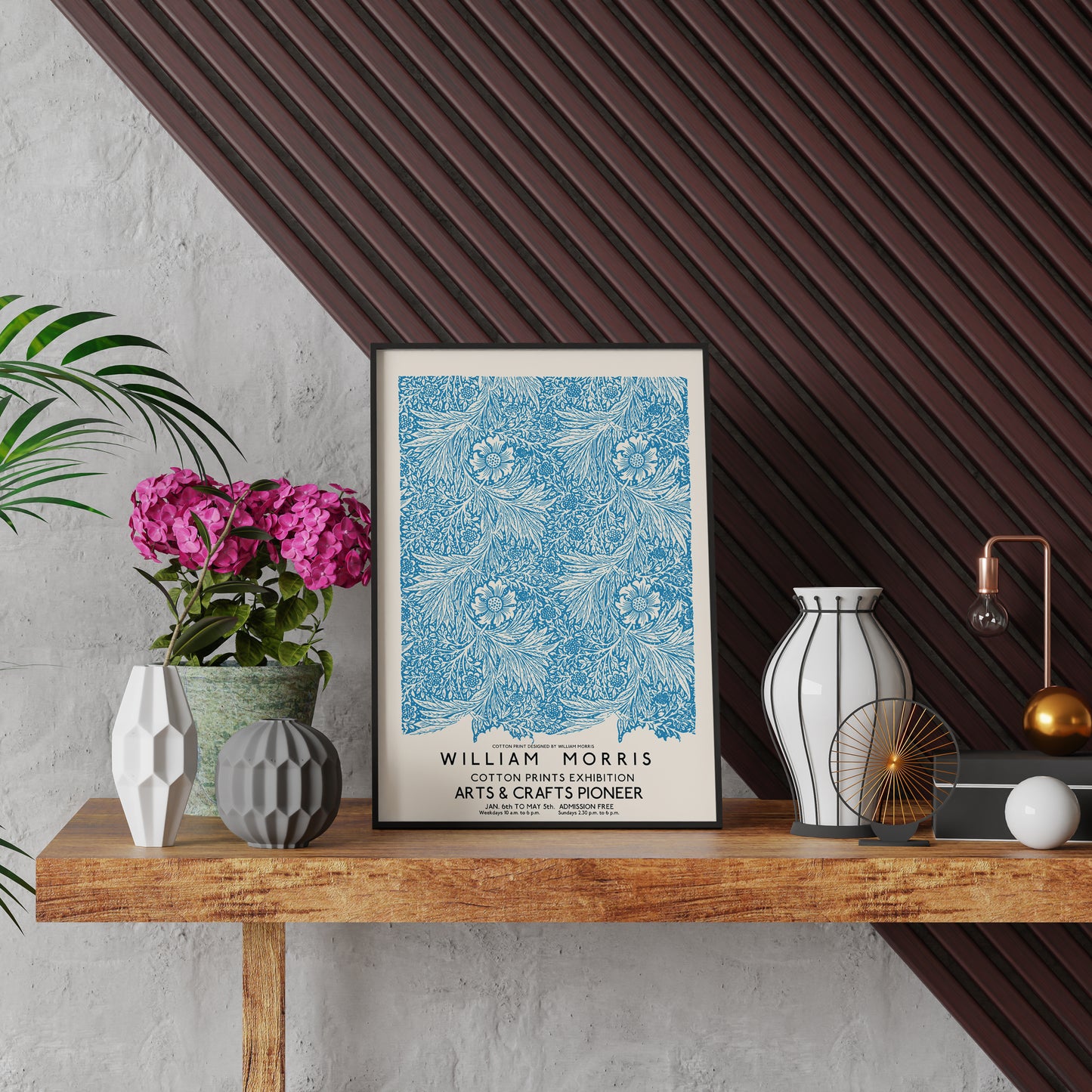 WILLIAM MORRIS MARIGOLD Pattern Art Print Poster