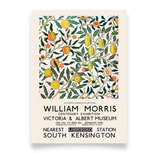 WILLIAM MORRIS FRUIT Pomegranate Pattern Art Print Poster