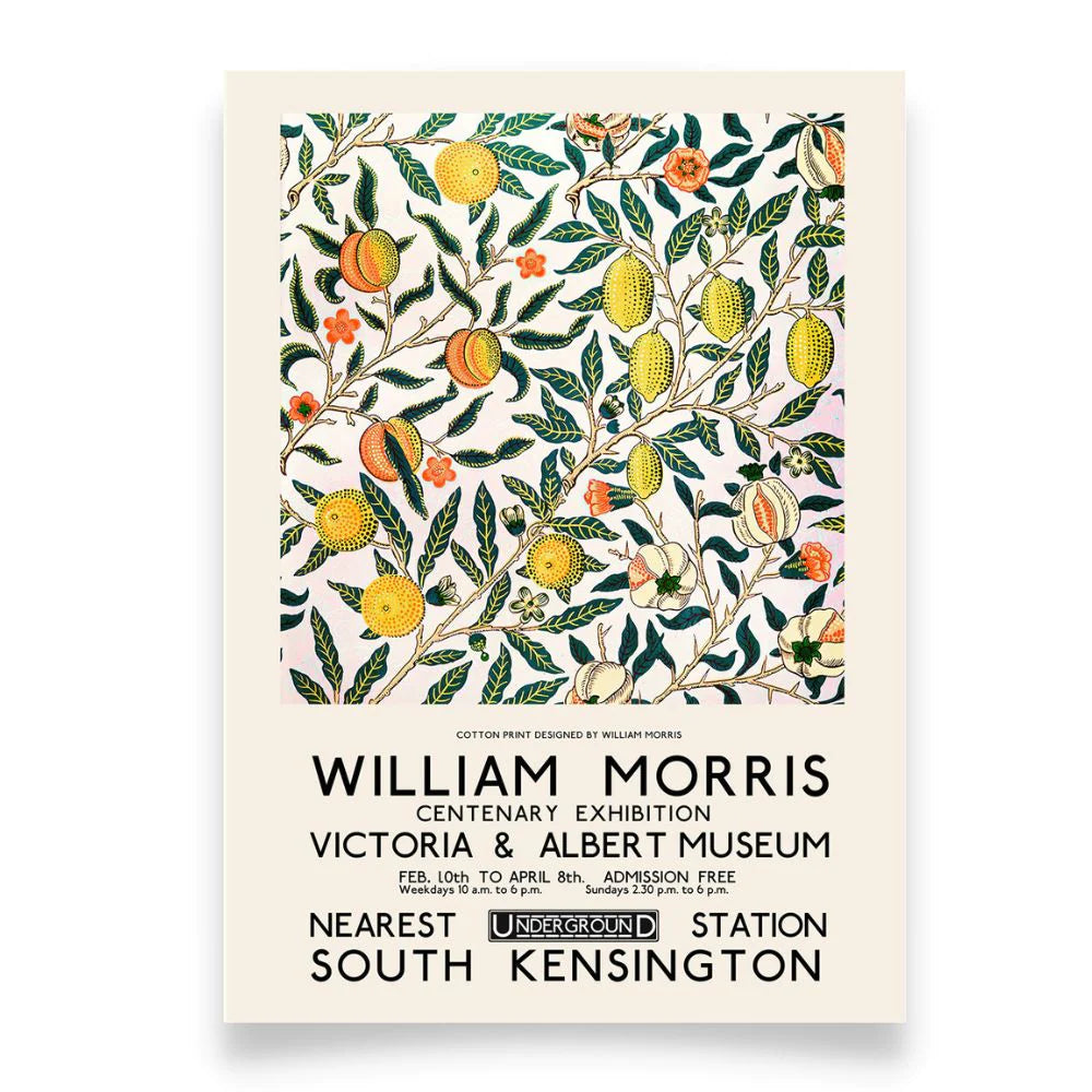 Framed Printed WILLIAM MORRIS FRUIT Pomegranate Posters 20-inch 28-inch 40x50 50x70CM