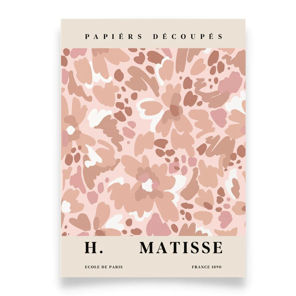Framed Printed H. MATISSE Botanical Pink Pattern Posters 20-inch 28-inch 40x50 50x70CM