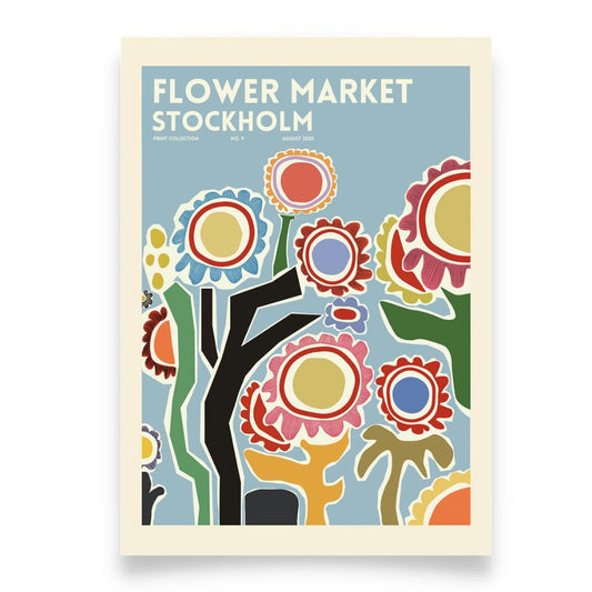 FLOWER MARKET STOCKHOLM Art Print Poster