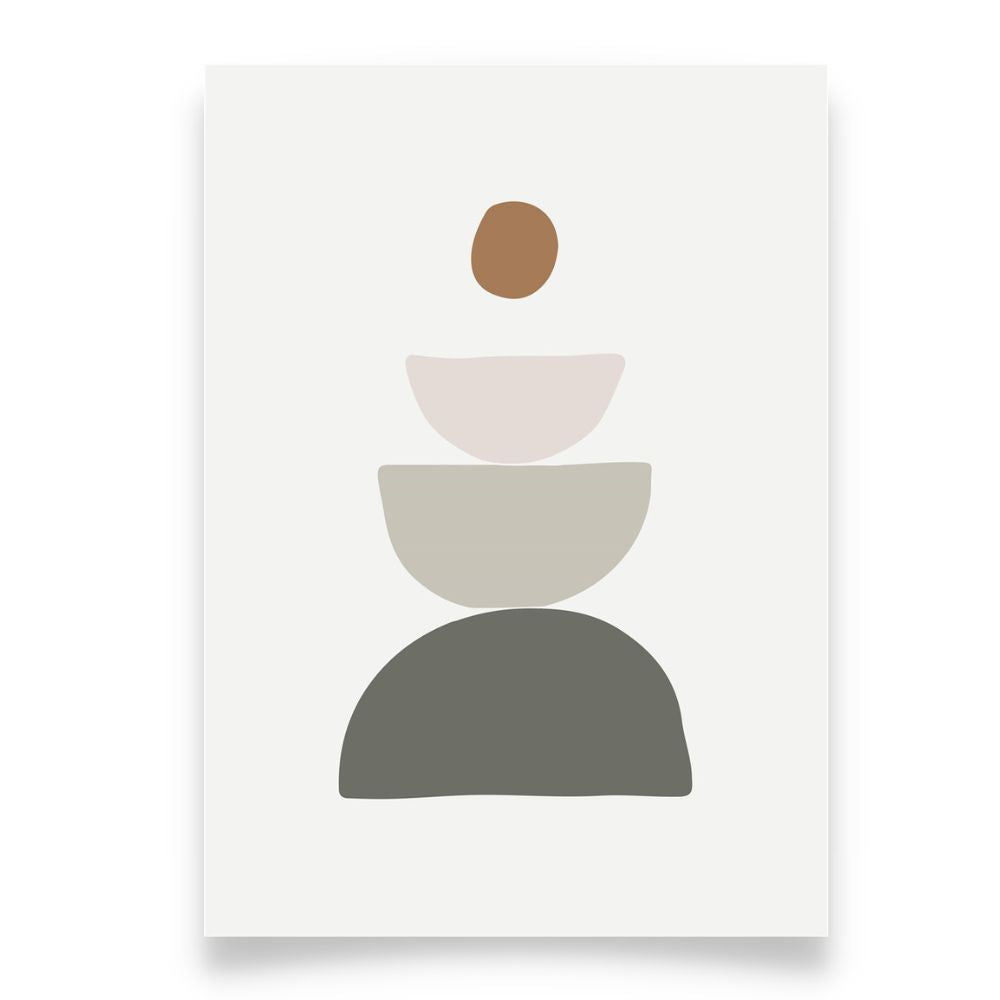 Soft Colored Shapes Abstract No.2 Minimalist Art Poster