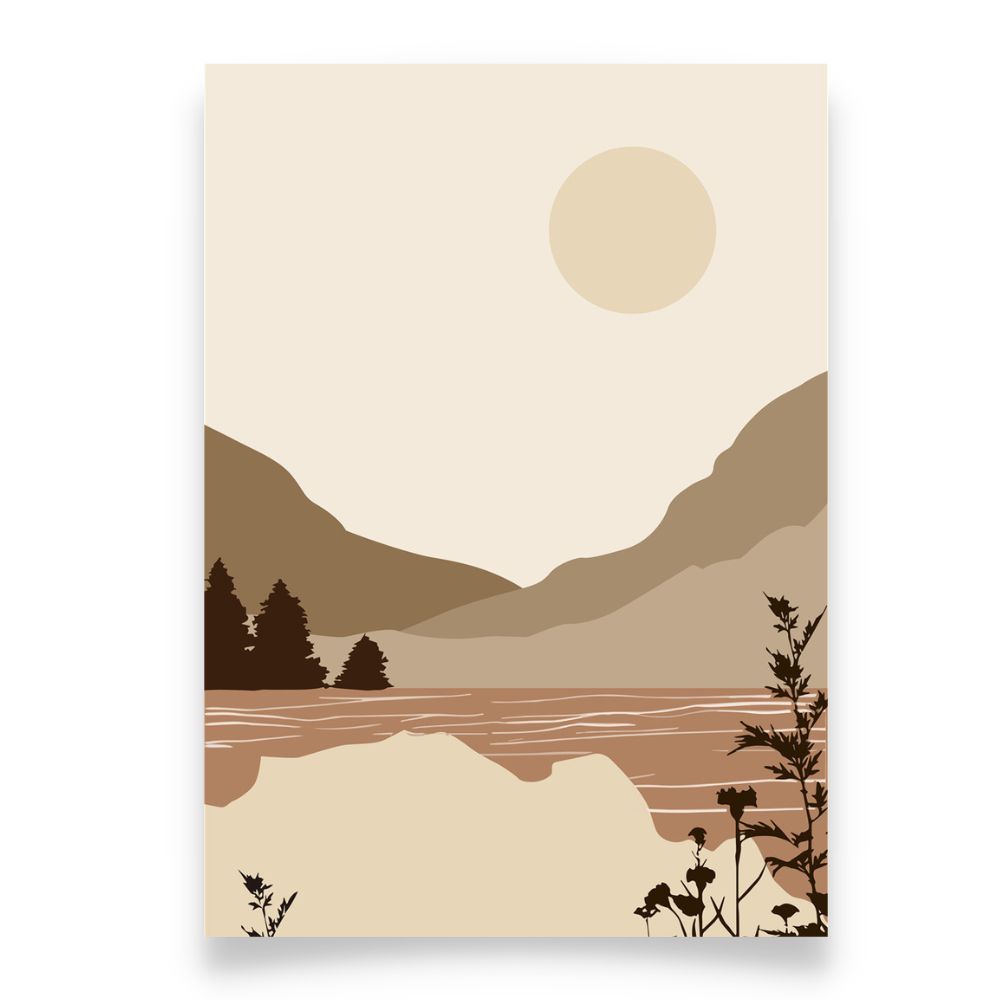 Morandi Color Shape No.1 Minimalist Art Poster