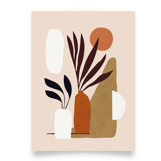 Colorful Abstract Plant No.2 Minimalist Art Poster