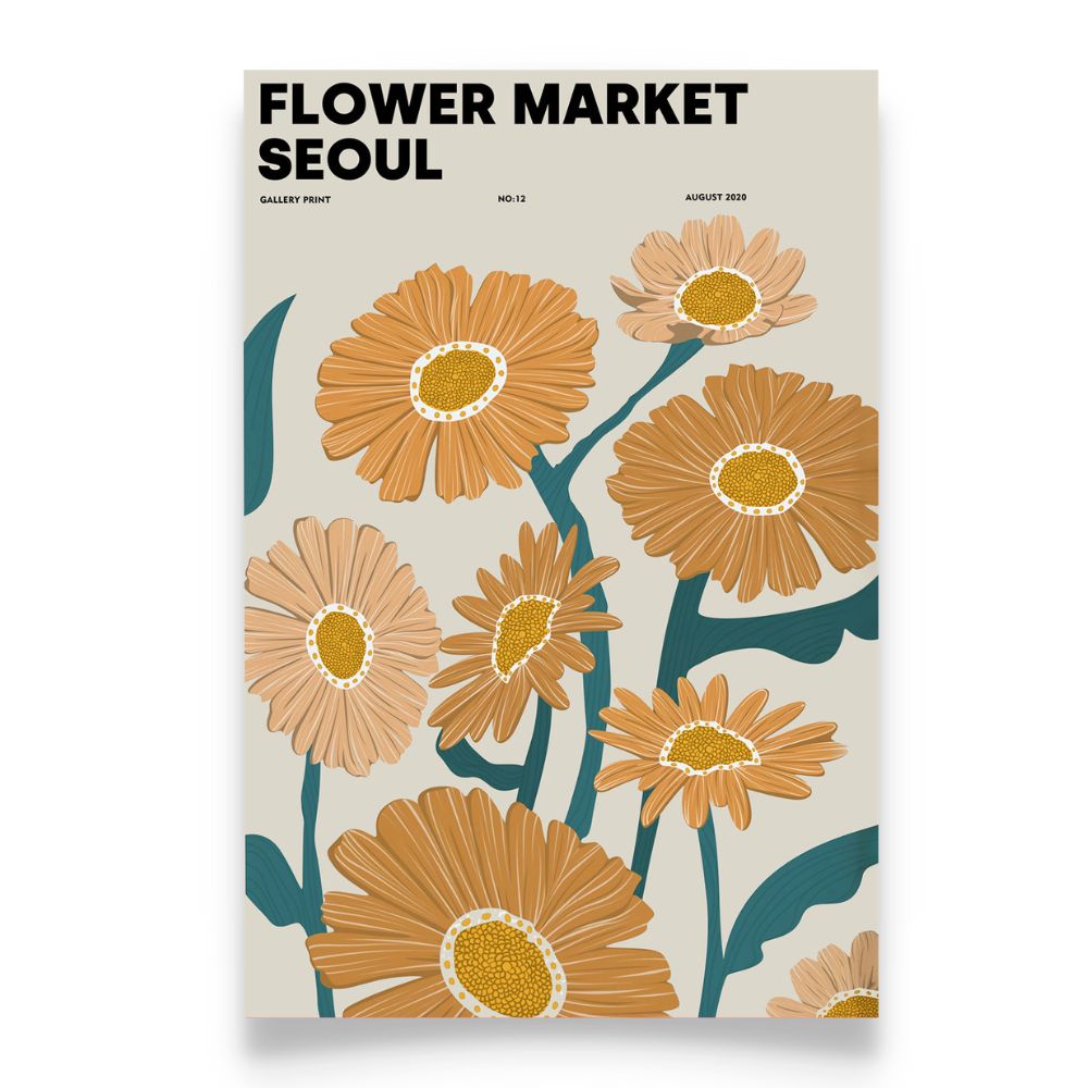 FLOWER MARKET SEOUL Art Print Poster