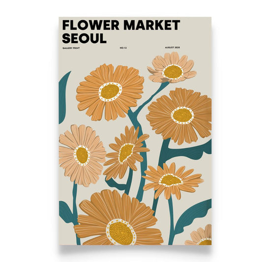 FLOWER MARKET SEOUL Art Print Poster