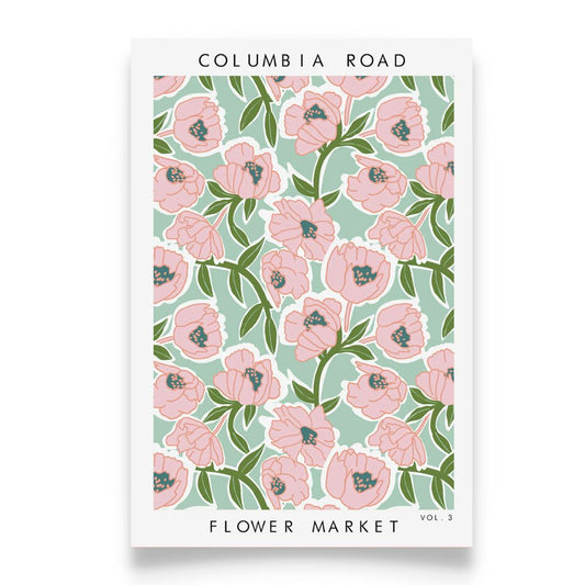 FLOWER MARKET COLUMBIA ROAD Art Print Poster