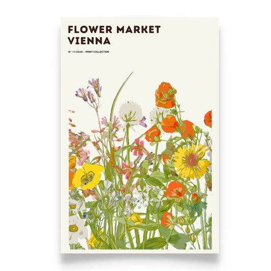 FLOWER MARKET VIENNA Art Print Poster