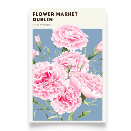 FLOWER MARKET DUBLIN Art Print Poster