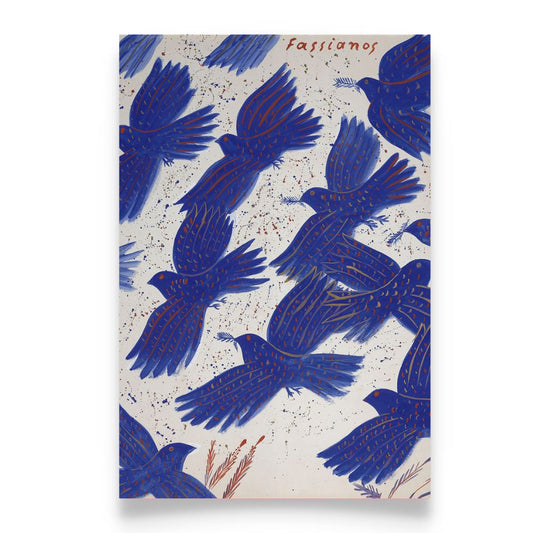 BLUEBIRDS FLY Minimalist Art Poster