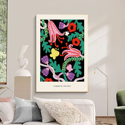 SOMEWHERE FAR AWAY Botanical Pattern Art Print Poster
