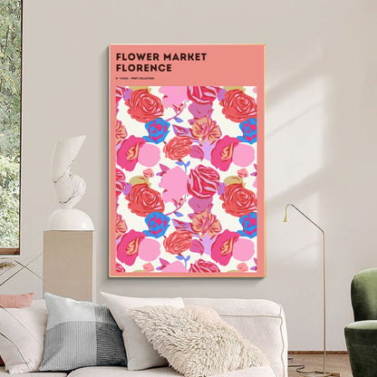 FLOWER MARKET FLORENCE Art Print Poster
