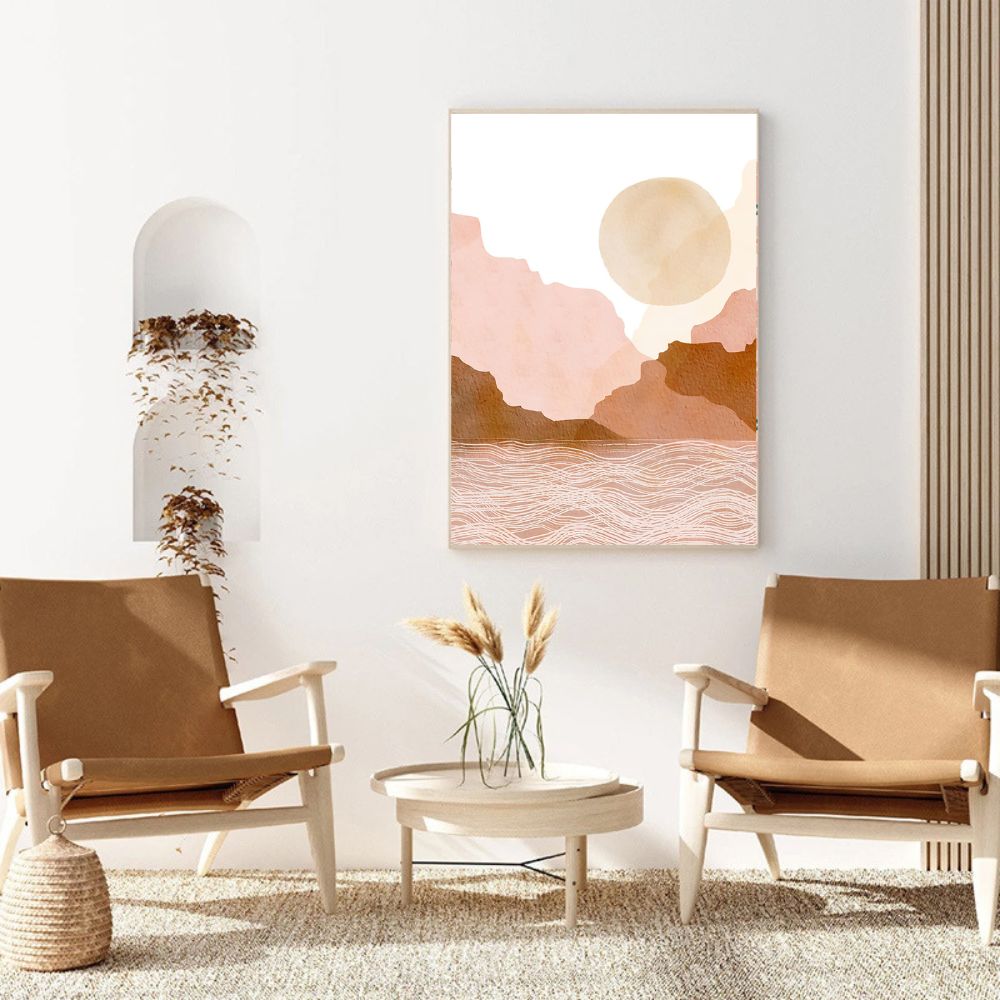 Morandi Sun & Beach No.1 Minimalist Art Poster