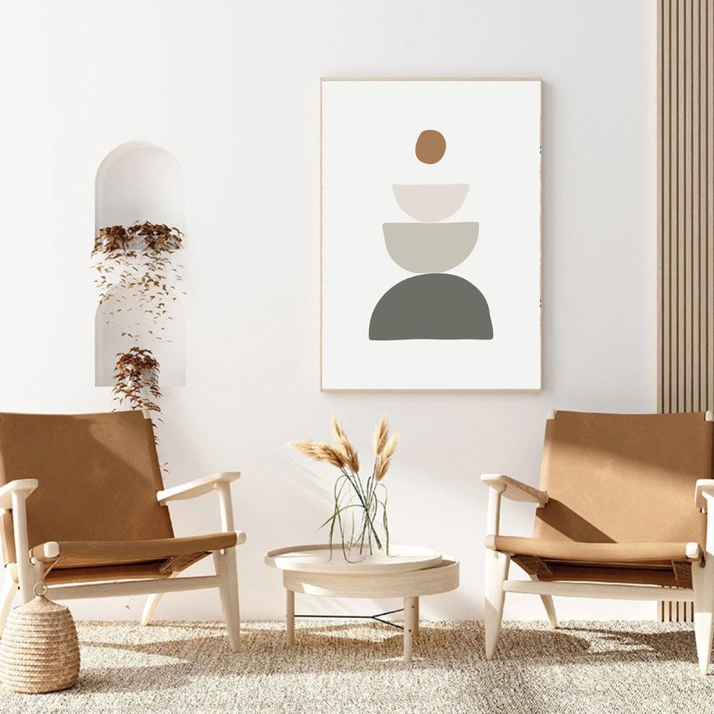 Soft Colored Shapes Abstract No.2 Minimalist Art Poster
