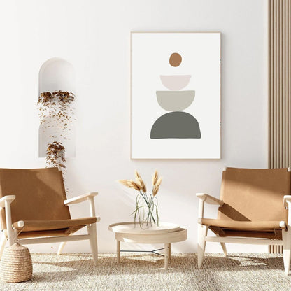 Soft Colored Shapes Abstract No.2 Minimalist Art Poster