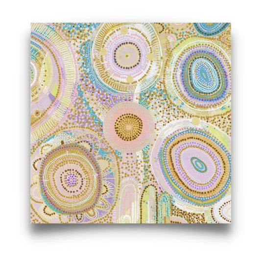 Blooming and Gathering Aboriginal Art Poster