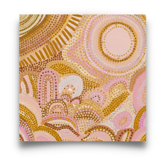 Blooming & Sunshine  - Aboriginal Art Poster