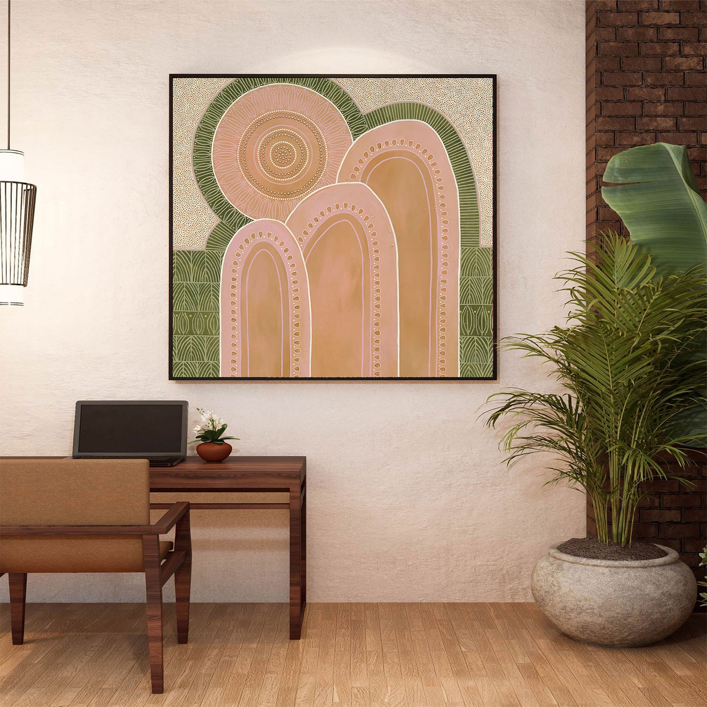 Blooming & Gathering  - Aboriginal Art Poster art2wall