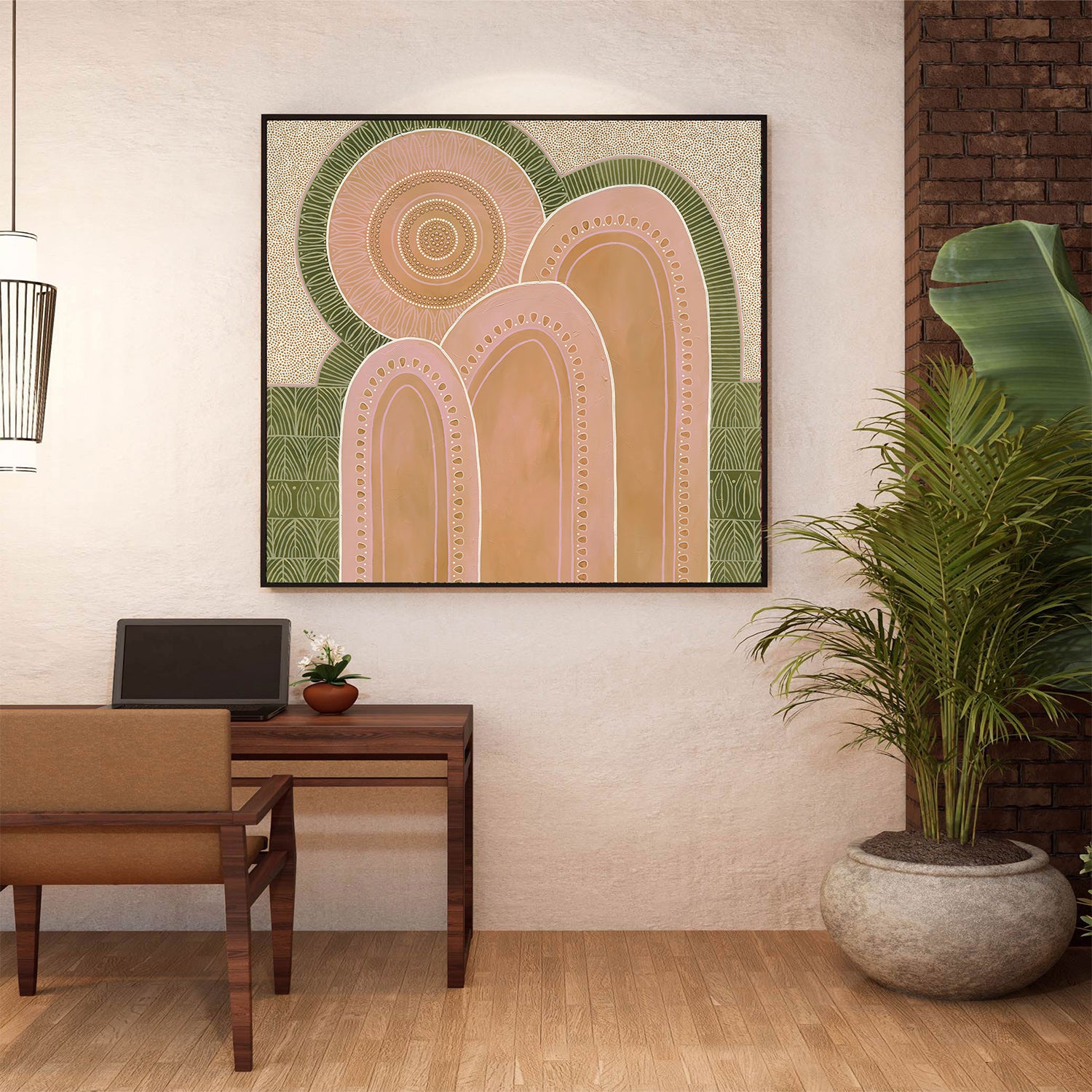 Blooming & Gathering  - Aboriginal Art Poster art2wall