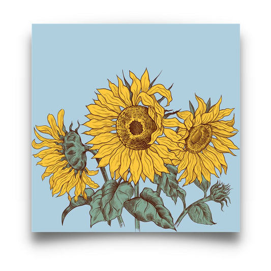 SUNFLOWER Art Painting Poster