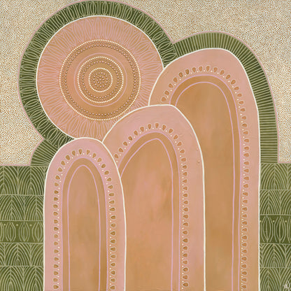 Blooming & Gathering  - Aboriginal Art Poster art2wall