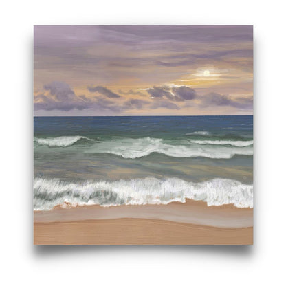 Pastel Sky Beach Art Painting Poster