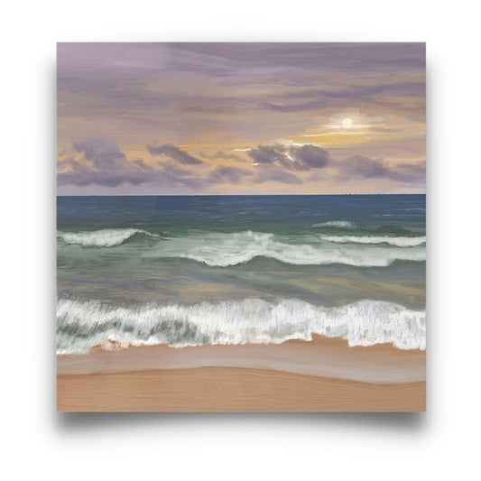 Pastel Sky Beach Art Painting Poster