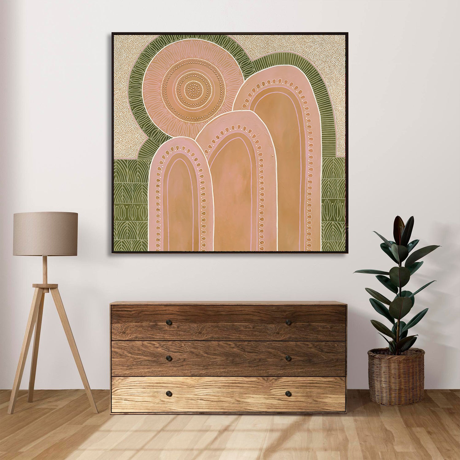 Blooming & Gathering  - Aboriginal Art Poster art2wall