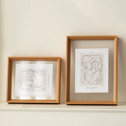 A4 Double Sided Glass Floating Frame Transparency Frame Shadow Box Photo Frames Size