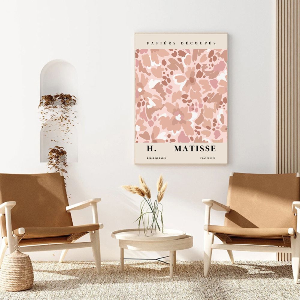 H. MATISSE Botanical Pnk Pattern Art Print Poster