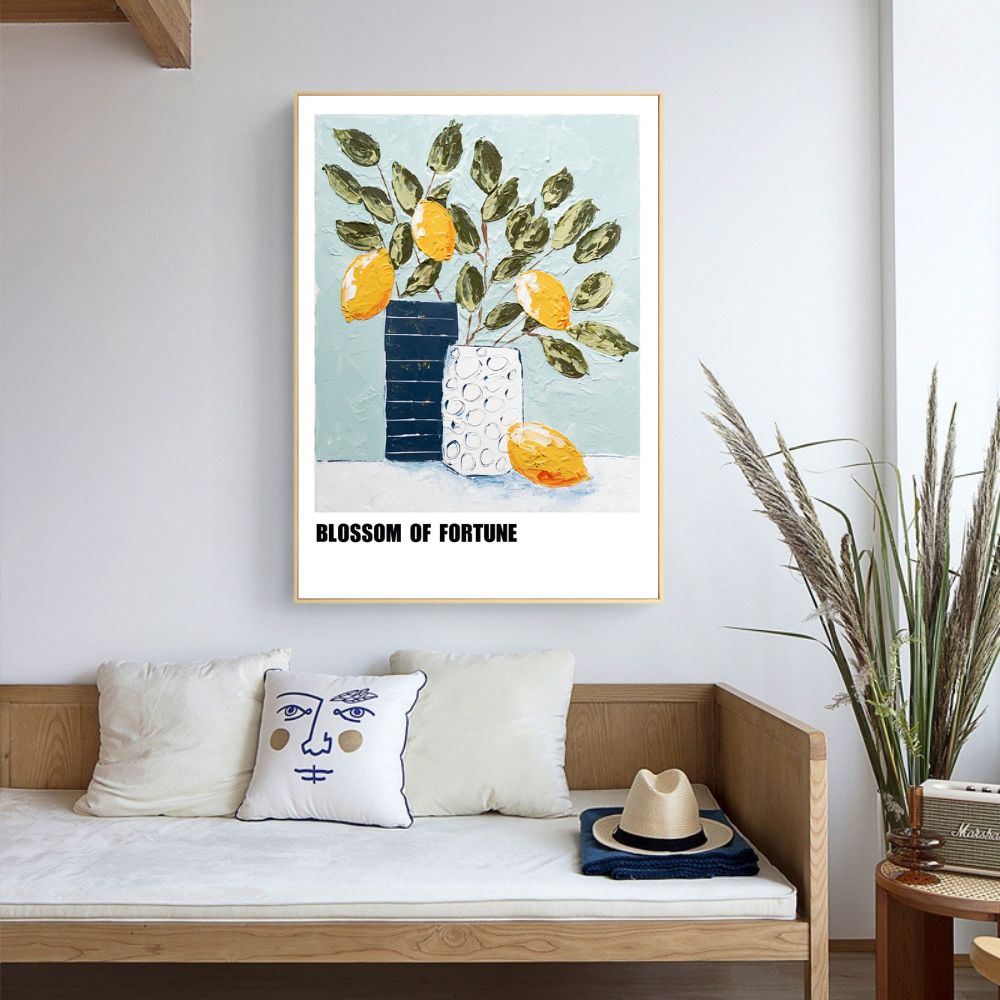 BLOSSOM OF FUTURE Lemon Pattern Art Print Poster