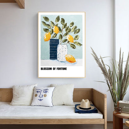 BLOSSOM OF FUTURE Lemon Pattern Art Print Poster