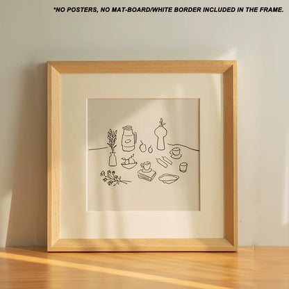 60x60 CM Oak Square Wood Photo Frame with clear glass 24 inch