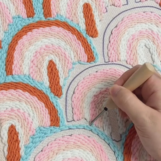 Rainbow - Punch Needle Kit Embroidery Start Kit